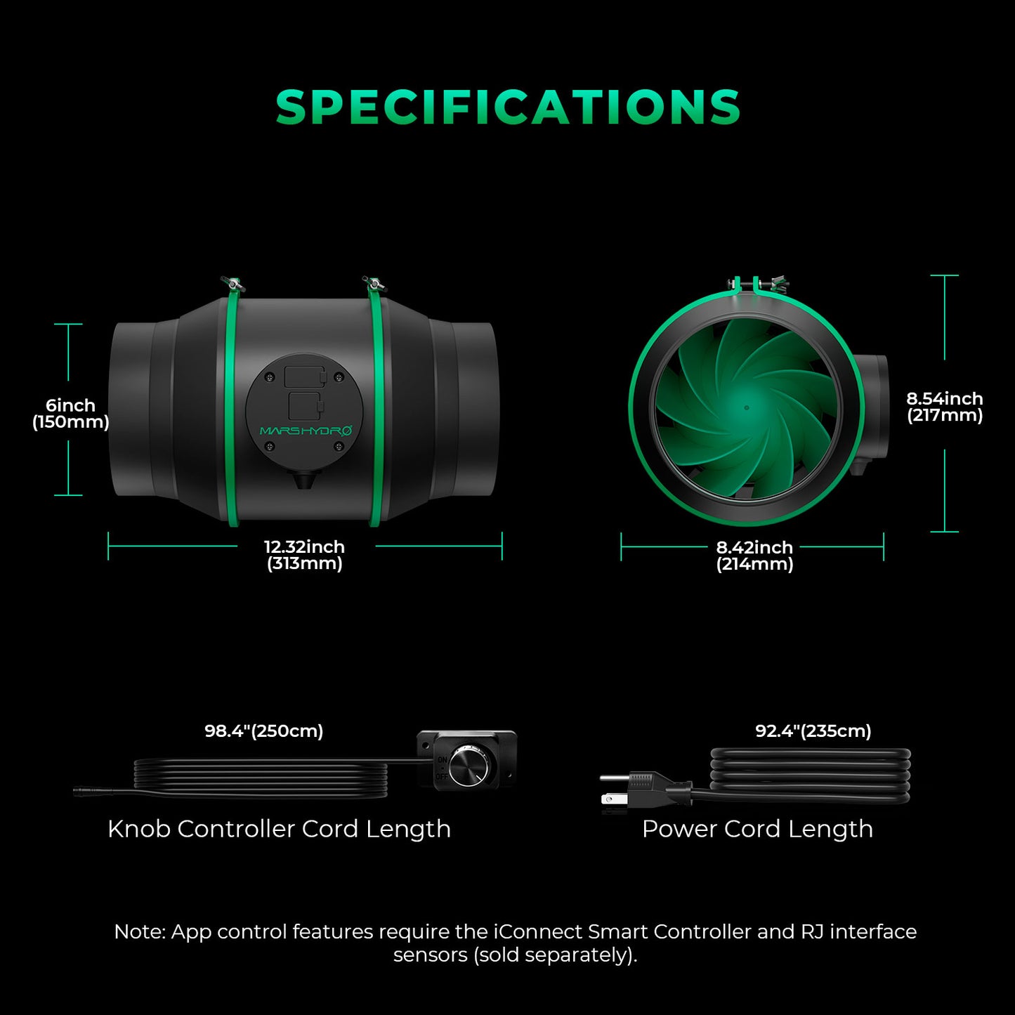 Mars Hydro iFresh 6″ (15 cm) Inline-Kanalventilator