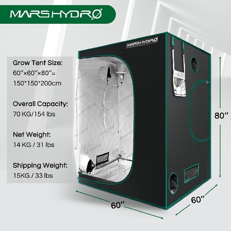 Mars Hydro 150x150x200 Grow Tent specs