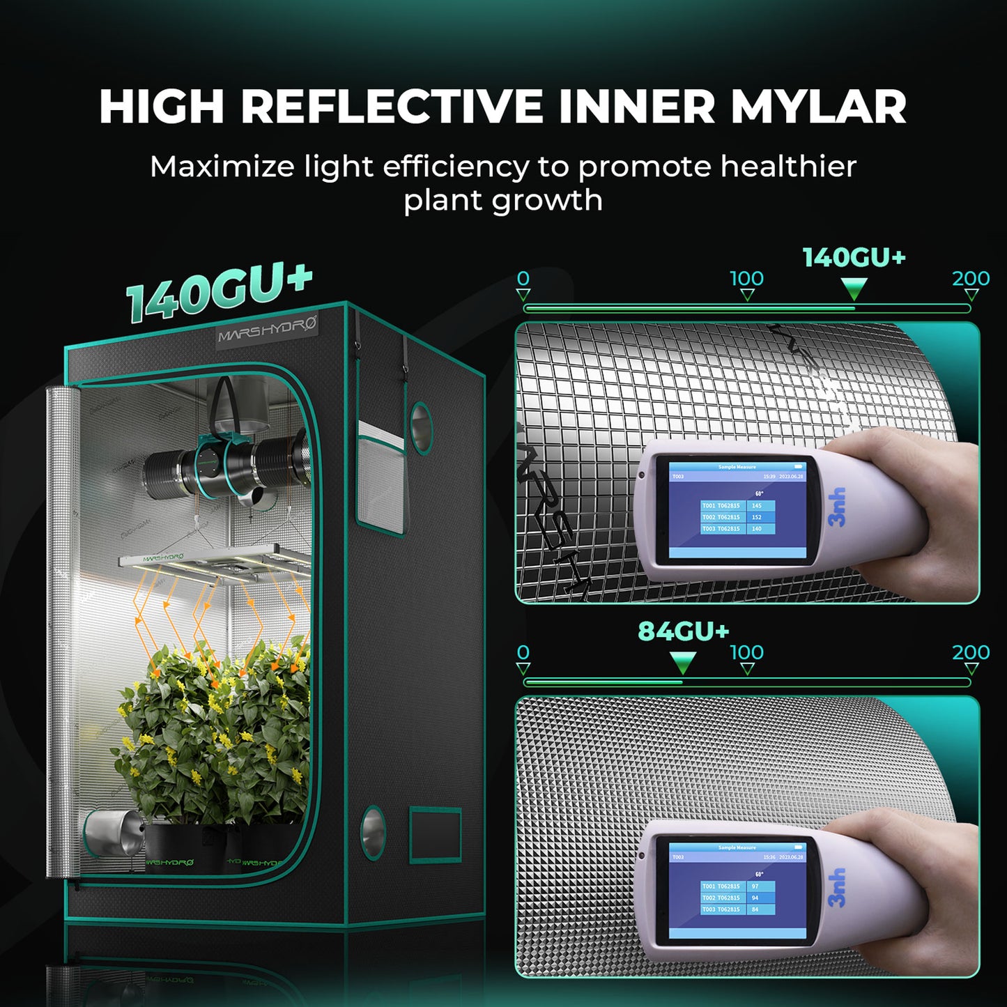 Mars Hydro 120x60x180 Grow Tent mylar