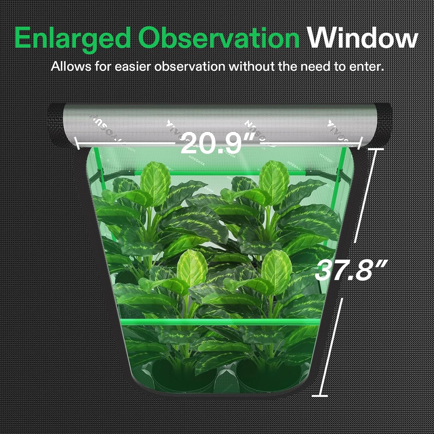 VIVOSUN P448 PRO Growzelt 120 cm x 120 cm x 200 cm