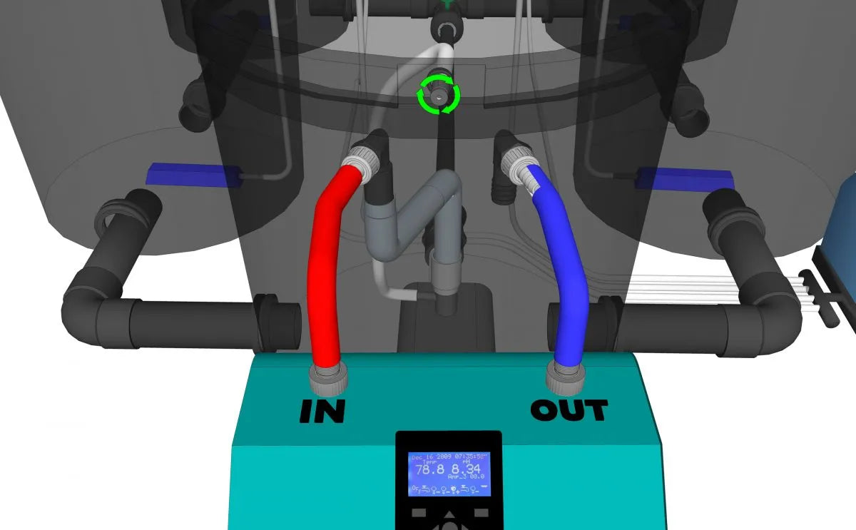 TECOPONIC HY1000 Wasserkühler – Für Tanks bis zu 1000 Liter