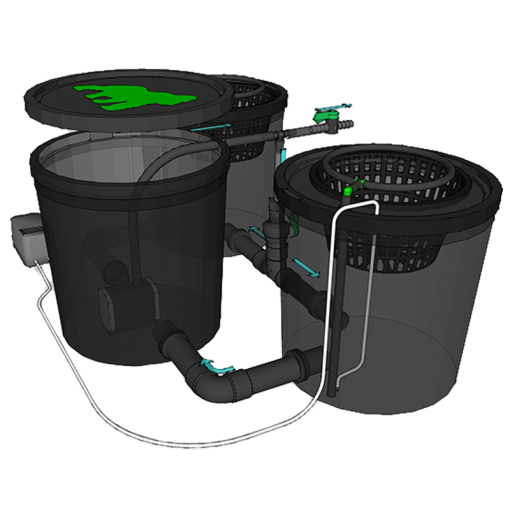Growrilla RDWC Hydroponic Systems Oxy Ring 2 Buckets file