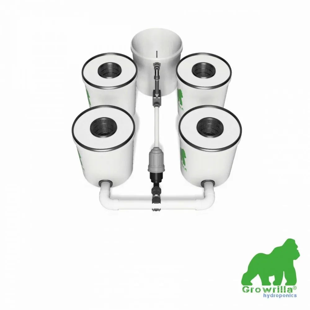 Growrilla RDWC PRO Hydroponic System – 4 Buckets side