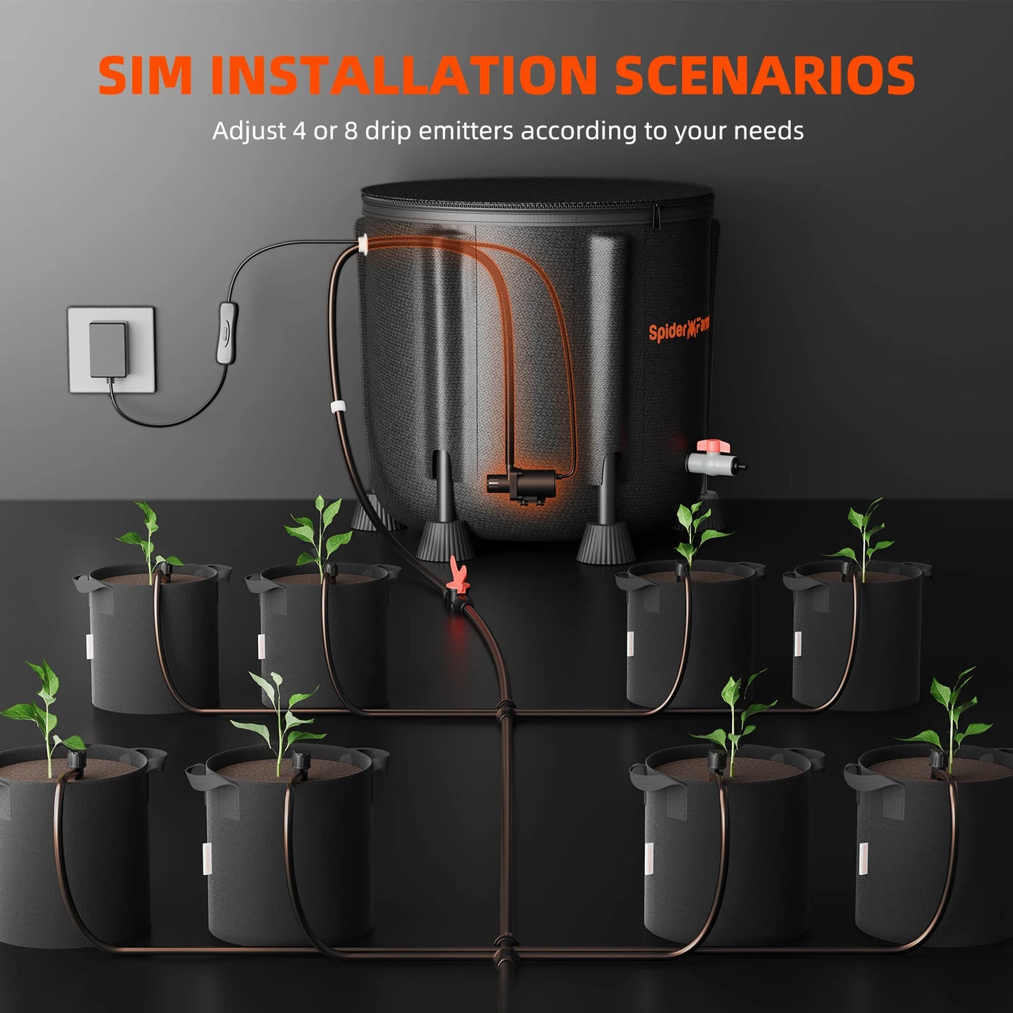 Spider Farmer Automatisch Druppelirrigatiesysteem voor Planten