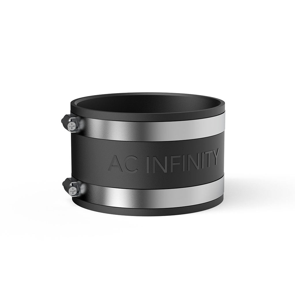 AC Infinity Geräuschreduzierungsklemme, Kanalkupplung mit Edelstahlklemmen, 100 mm/150 mm/200 mm