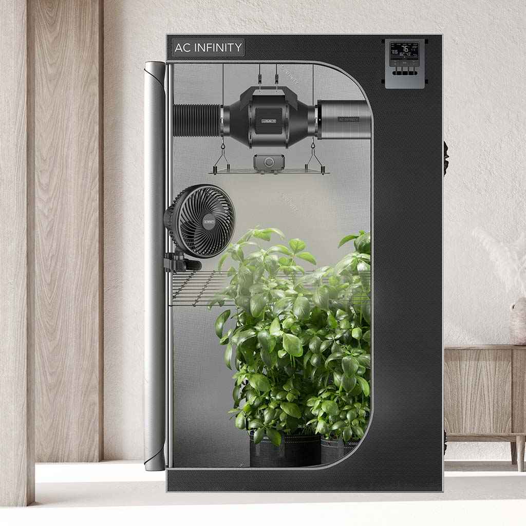 AC Infinity Advance Grow Tent Kit 90×90×180 cm – Complete Smart Kweektent Set met WiFi Controller, 240W LED & Ventilatiesysteem