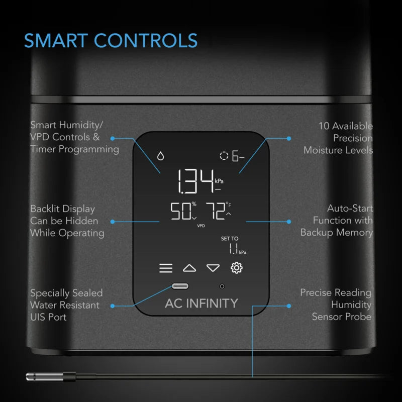 AC Infinity CLOUDFORGE T7 – 15L Slimline Smart Luftbefeuchter