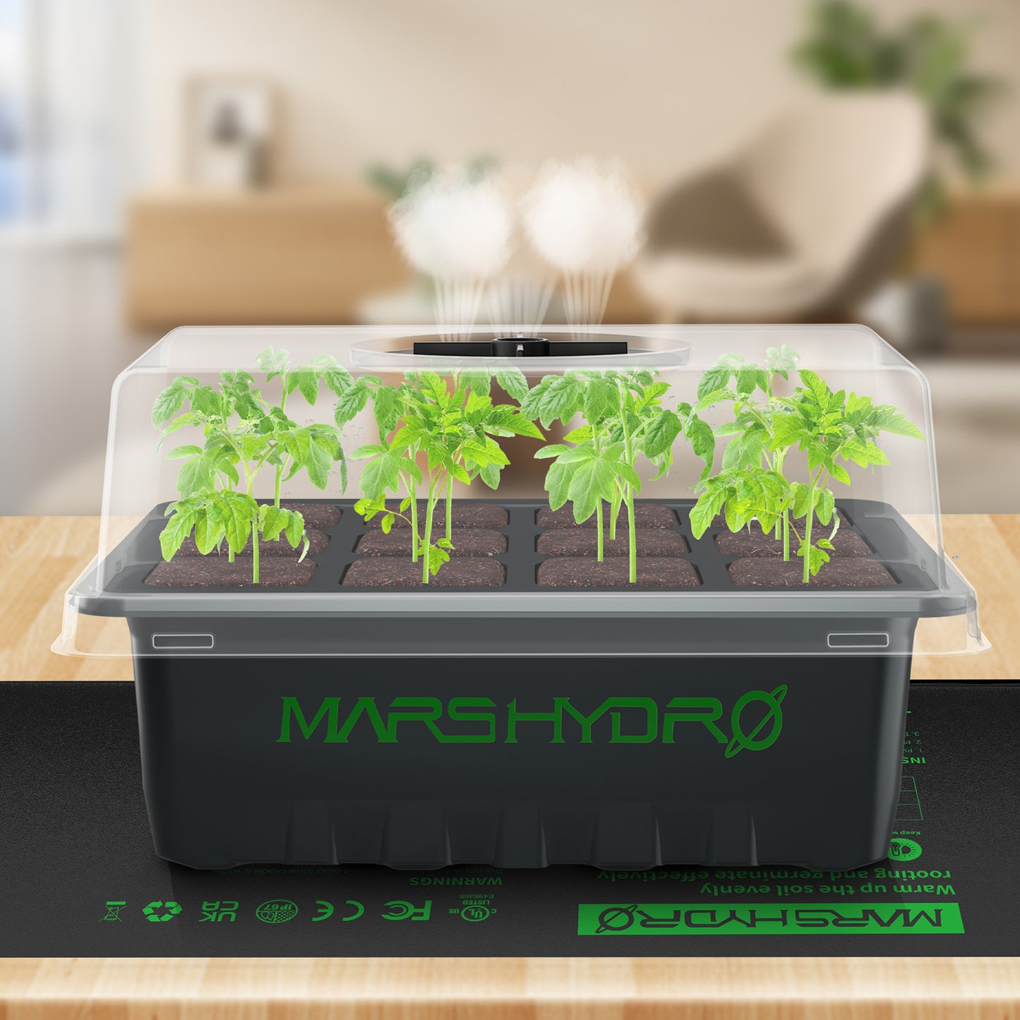 Mars Hydro ontkiemingstrays 4-pack | Propagation Trays | Anzucht-Trays für Gewächshaus