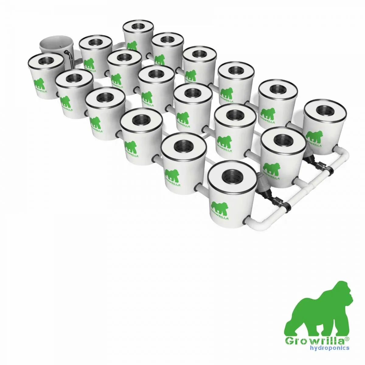Growrilla RDWC PRO Hydroponic System – 18 Buckets