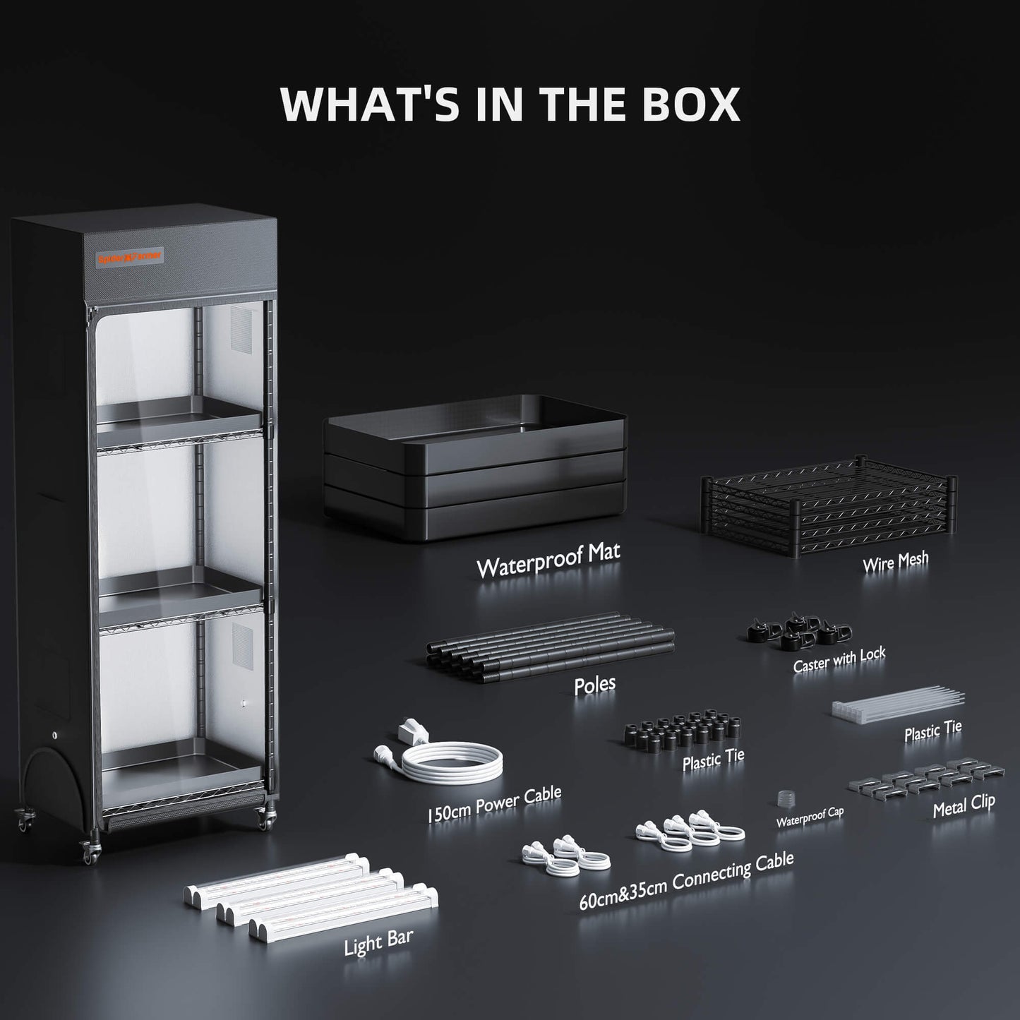 spider farmer indoor plant stand with led grow lighting hydroponics