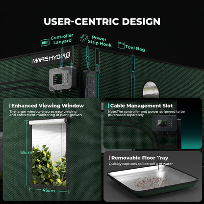 Mars Hydro 2000D Grow Tent Pro met reflecterend Mylar | Mars Hydro 2000D Grow Tent Pro with reflective Mylar | Mars Hydro 2000D Grow Tent Pro mit reflektierendem Mylar