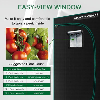 Mars Hydro 150x150x200 Grow Tent window