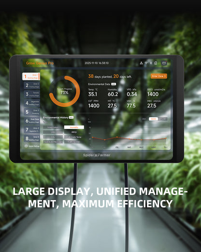 Indoor klimaatregeling met temperatuur en VPD | Temperature and VPD grow monitoring | Temperatur- und VPD-Überwachung