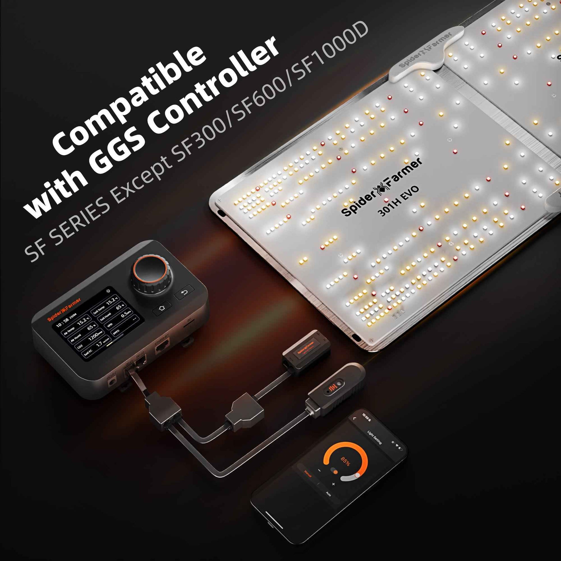 Spider Farmer SF7000 650W LED Groeilamp – Dimbare Full Spectrum Kweektent Verlichting (2.8 µmol/J)