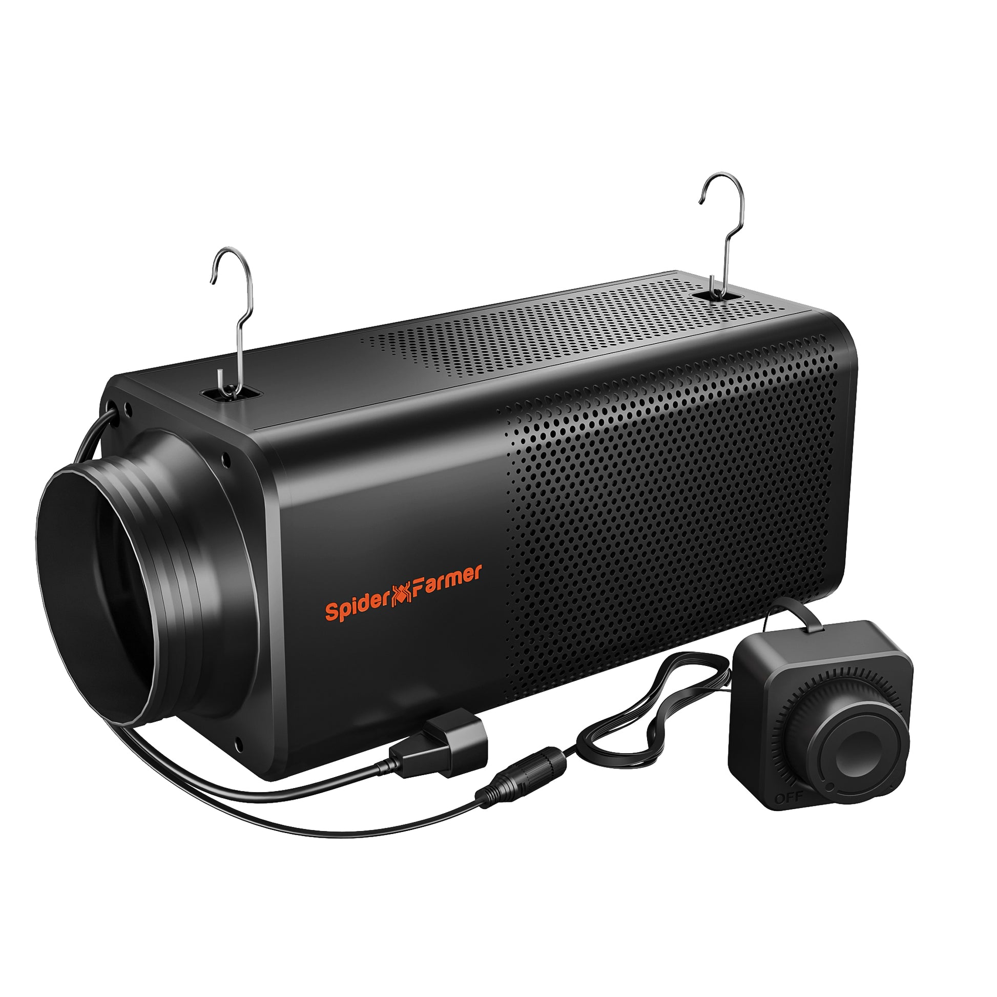 Spider Farmer 2-in-1 ventilatiesysteem inline fan | 2-in-1 inline fan with carbon filter | 2-in-1 Inline Ventilator mit Aktivkohlefilter