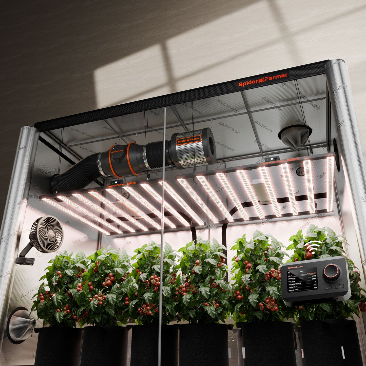 Spider Farmer 300×150×200 complete indoor kweektent kit | Indoor grow tent kit 300×150×200 | Komplettes Growzelt Set 300×150×200