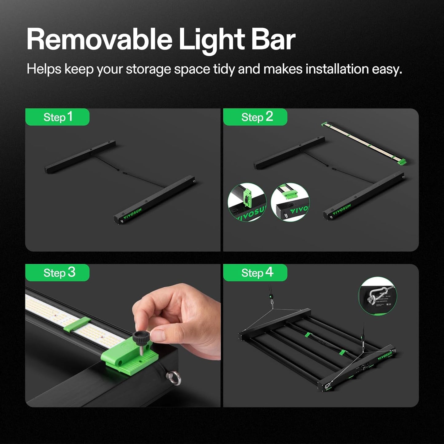 vivosun vsfd4500 led grow light 450w dimbaar kweektent pflanzenzelt