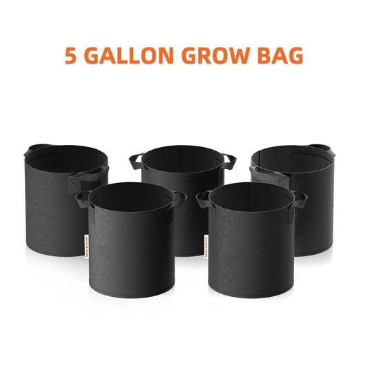 Spider Farmer 5 Gallonen/19 Liter Pflanzbeutel, 5 Packungen
