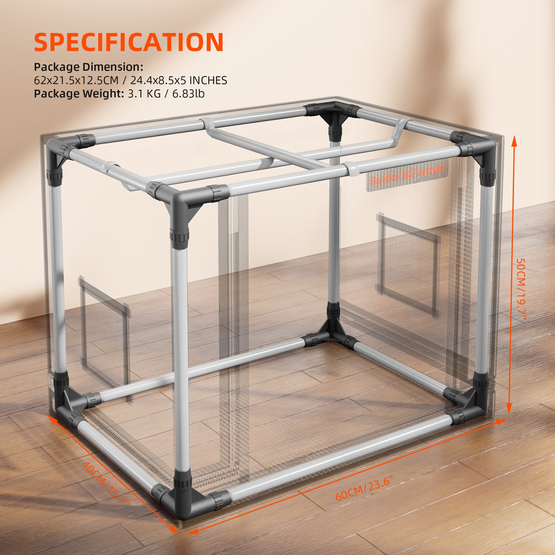 Spider Farmer rolflap design tent | Roll-up flap grow tent | Growzelt mit Rollklappe