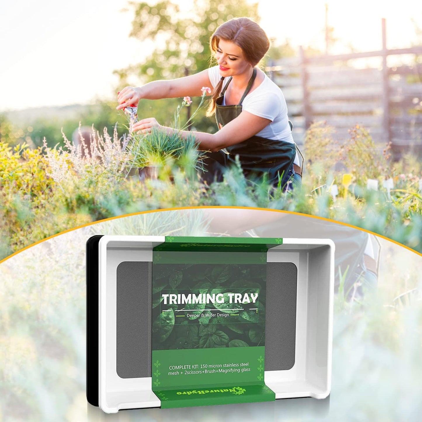 Naturehydro Trimmtablett/Schütteltablett mit Trockensiebwerkzeugen Trimmbehälter