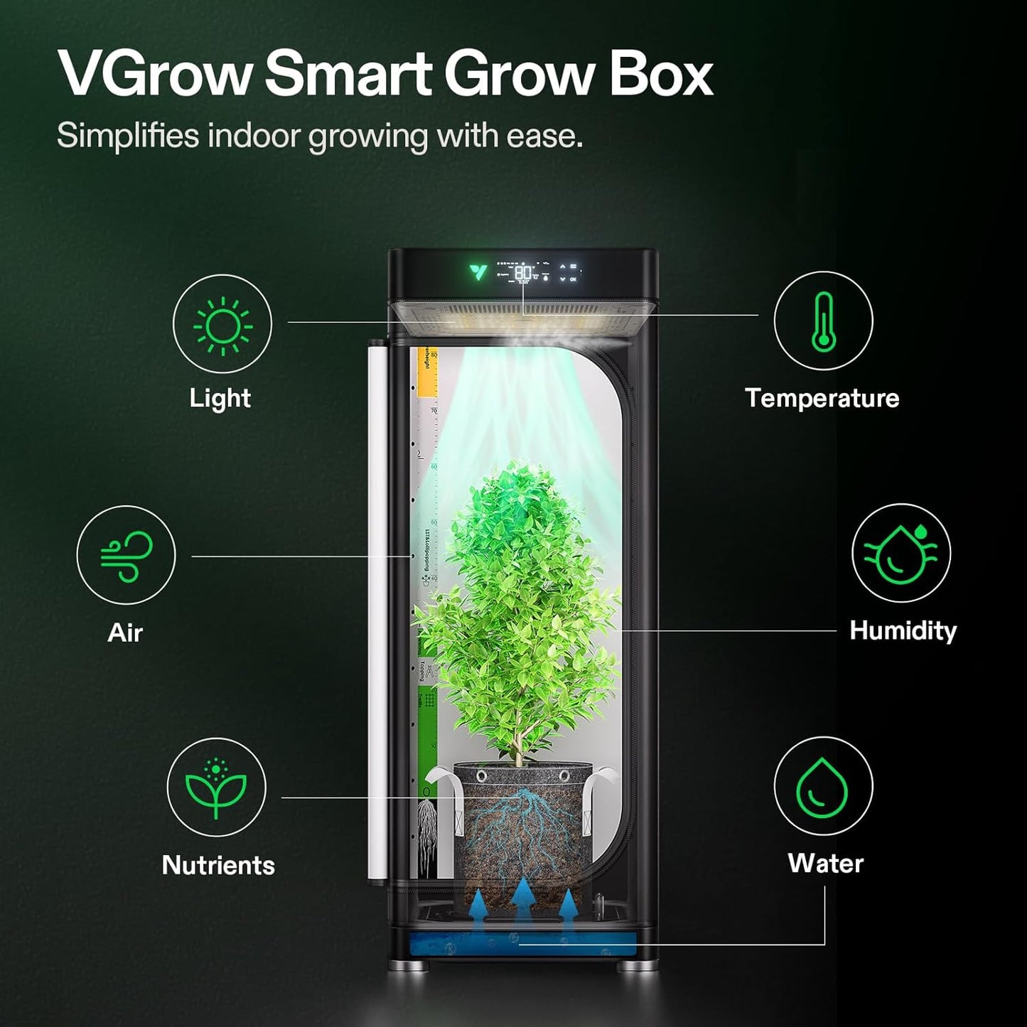 Vivosun VGrow Smart Grow Box – Automatische Smart Grow Box mit App- und Klimasteuerung