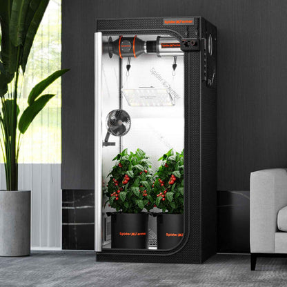 Spider Farmer 70×70×160 cm Kweektent – 1680D Reflecterende Grow Tent met Smart Hook (GGS) voor Binnenkweek & Hydroponics