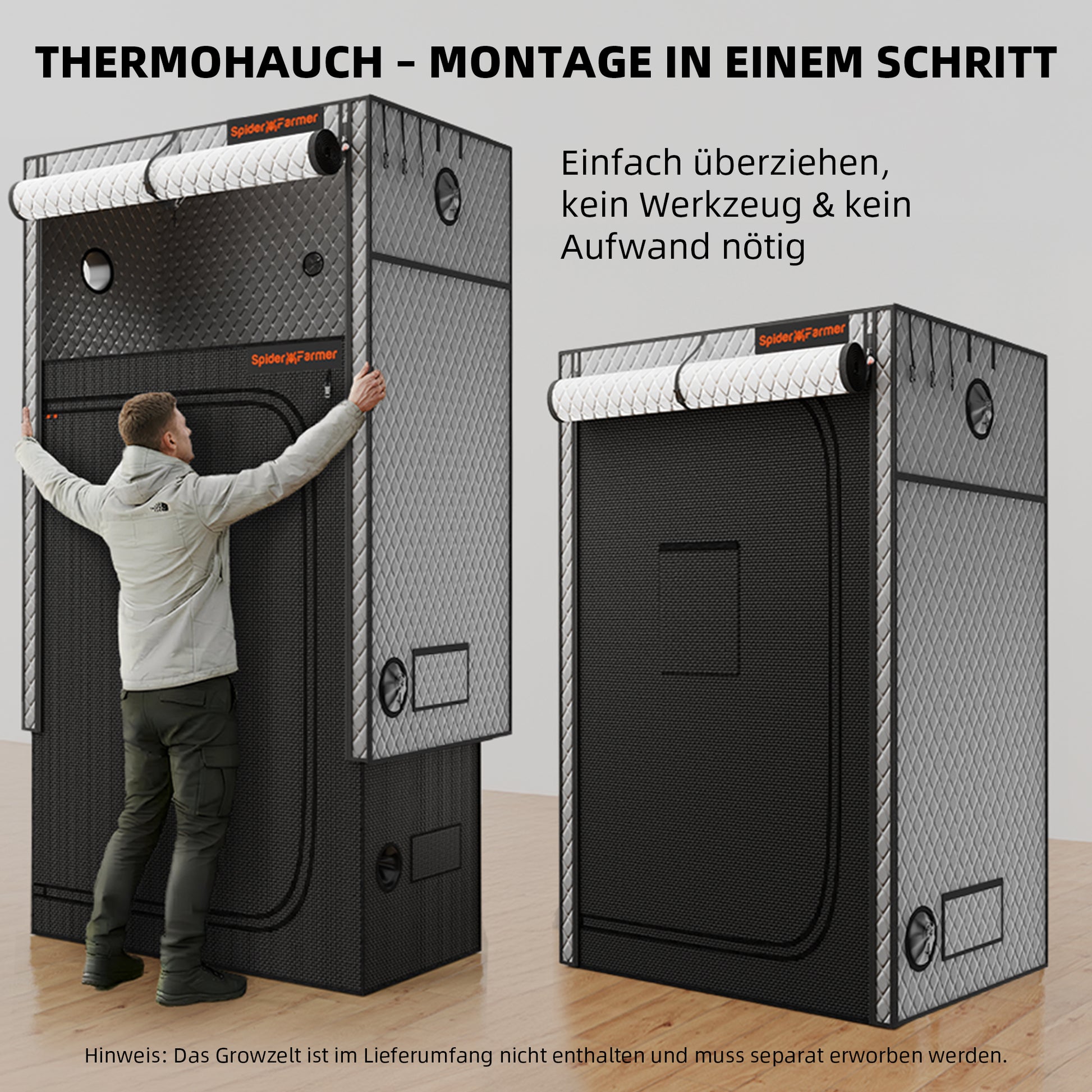 Drie-laagse thermische tent cover | Three-layer thermal tent cover | Dreilagige thermische Zeltabdeckung