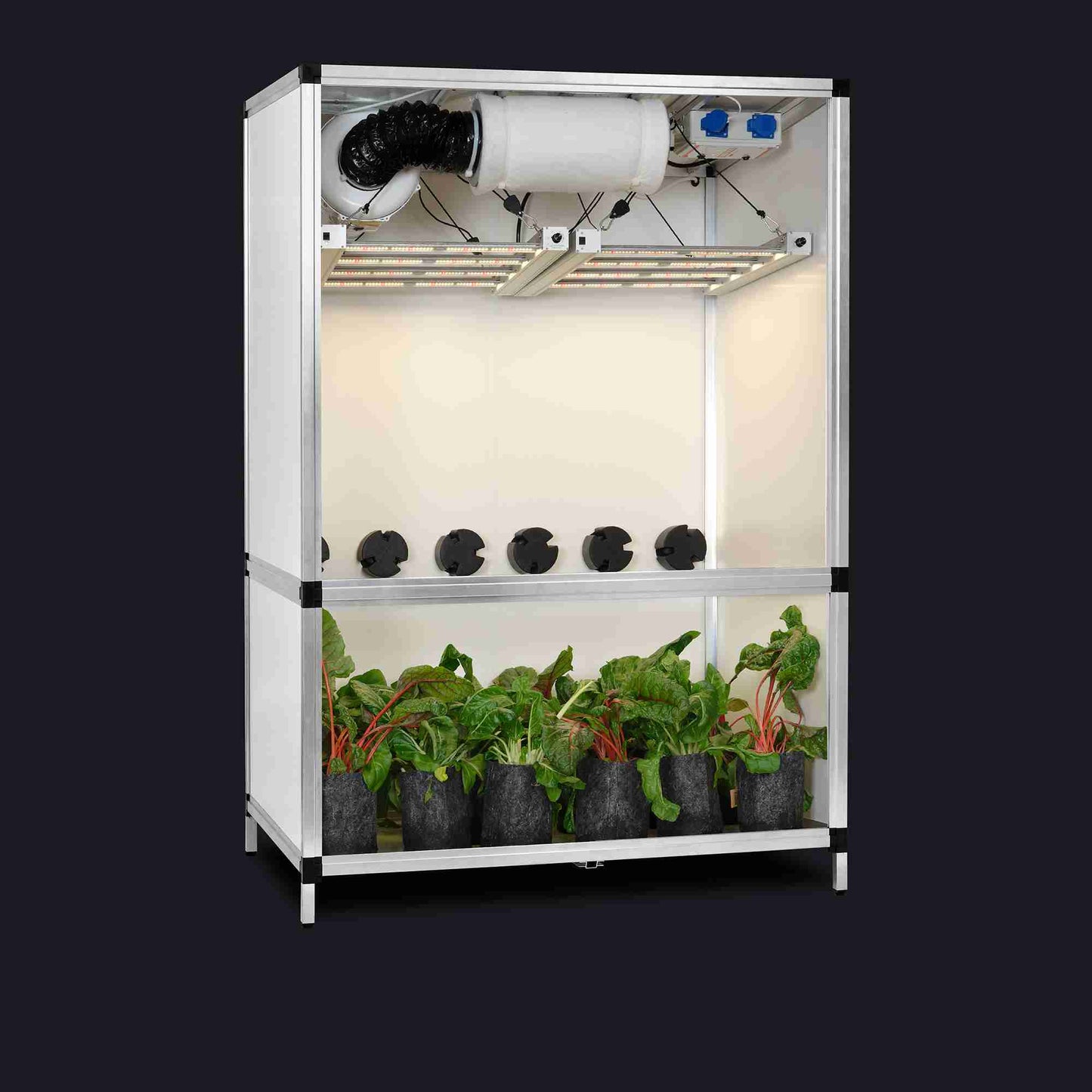 gtools bonanza clima 1m2 kweektent 2x g-bars 170w dimbaar grow tent zelt