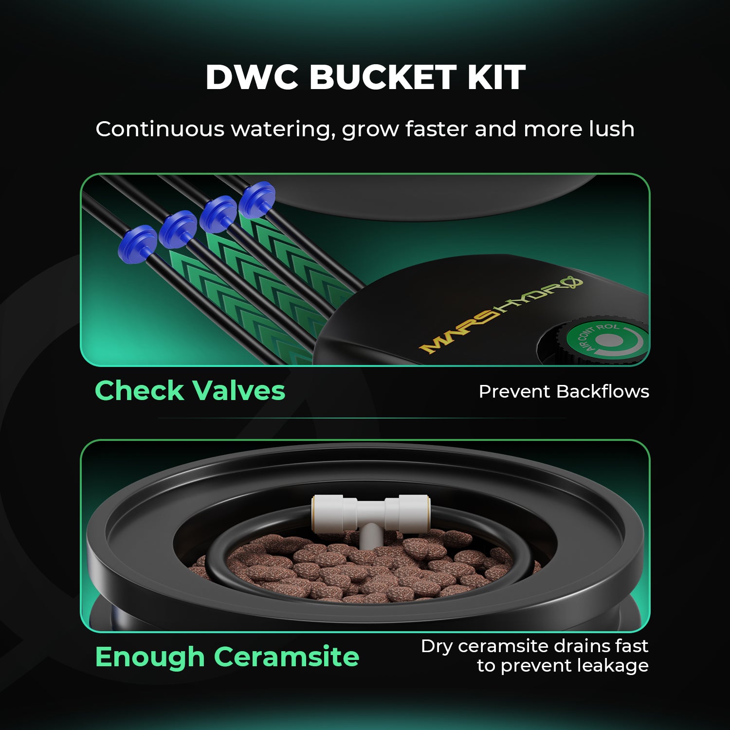 Mars Hydro DWC Systeem 2 Buckets