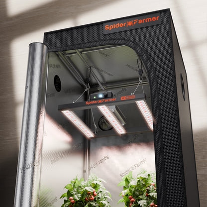 Spider Farmer G1500 Complete Grow Tent Kit – 70×70×160 cm Tent + Full Spectrum LED Kweeklamp&nbsp;