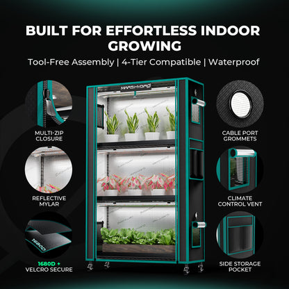 Alles-in-één binnenkweeksysteem / all-in-one indoor grow system / Komplettes Grow System
