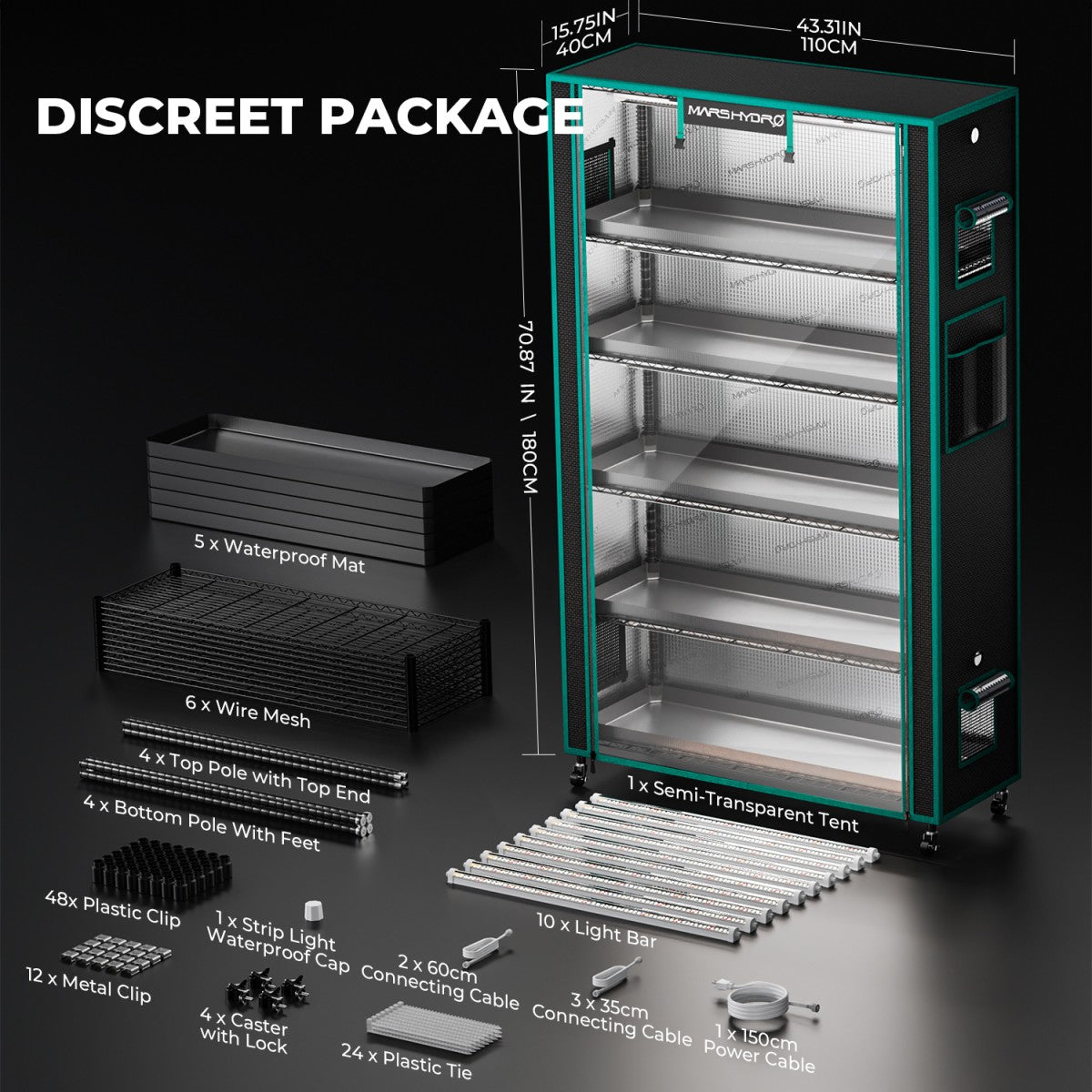 Reflecterende 1680D kweektent / reflective grow tent / reflektierendes Pflanzenzelt