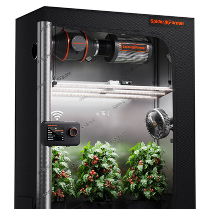 Spider Farmer 70×140×200 complete kweektent set | Indoor grow tent kit 70×140×200 | Komplettes Growzelt Set 70×140×200