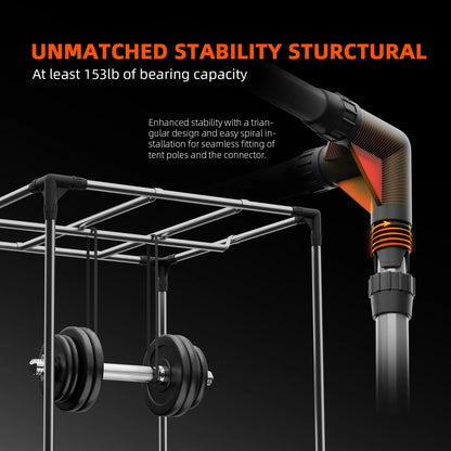 Kweektent set met LED groeilamp en klimaatregeling