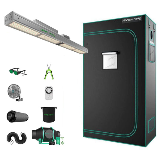 Mars Hydro SP3000 Complete Grow Tent Kit – 300W LED + 120×60×180 cm Tent + iFresh Ventilatiesysteem