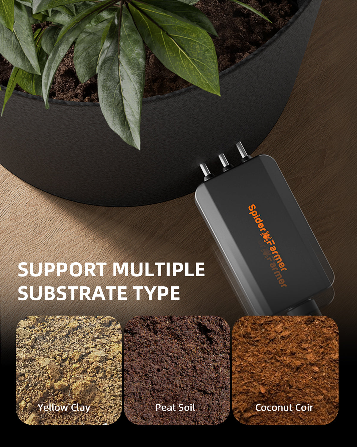 Spider Farmer GGS bodemtemperatuur sensor | Soil temperature monitor | Bodentemperatur Sensor