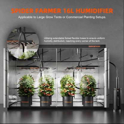 Spider Farmer 16L Koele Mist Luchtbevochtiger