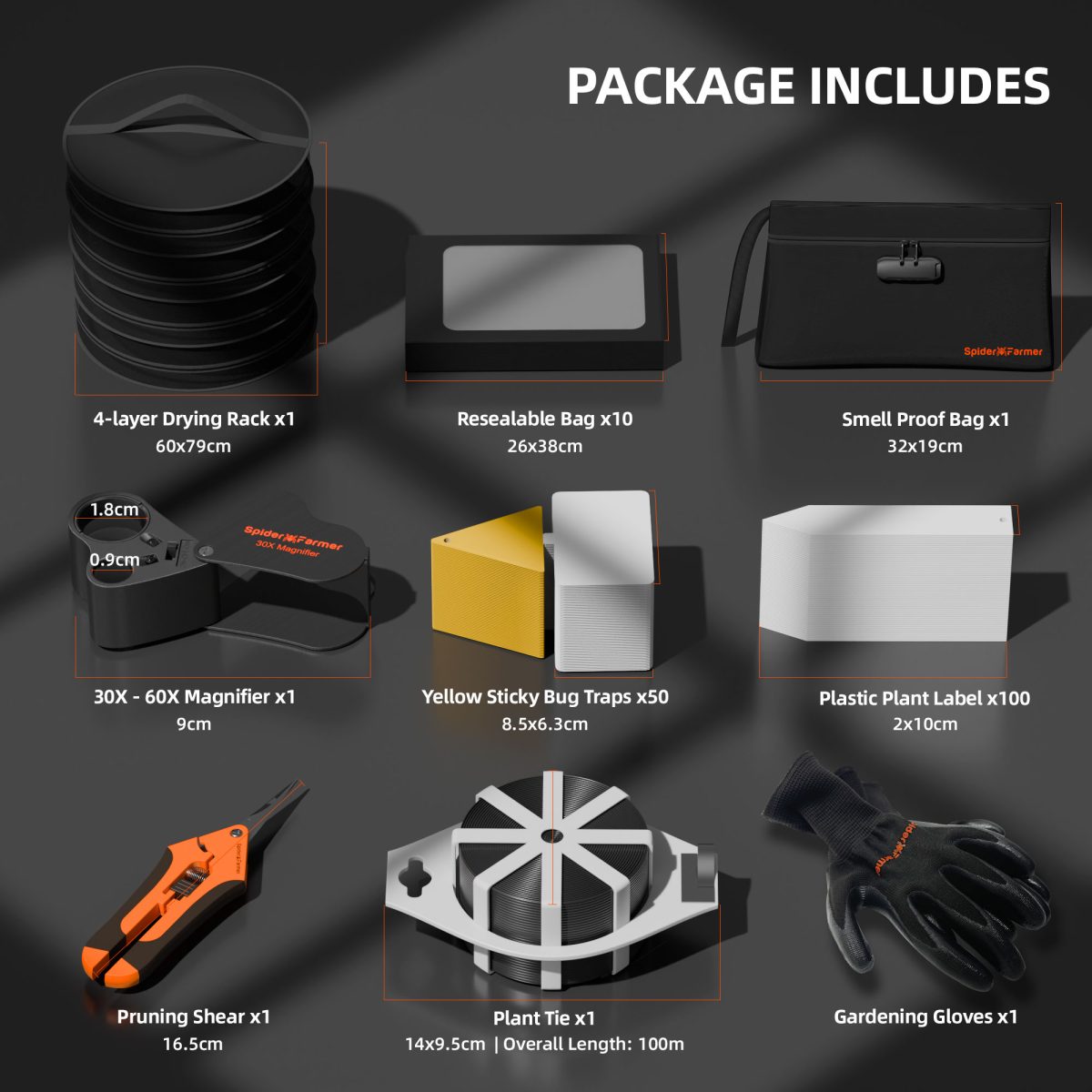 spider farmer 9-in-1 kit snoeien drogen opslag – Grow Zubehör Set