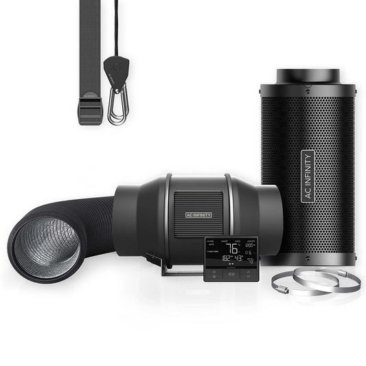 AC Infinity Air Filtration Kit PRO 150 mm – Inline-Lüfter mit Smart Controller, Kohlefilter und Kanal-Kombination