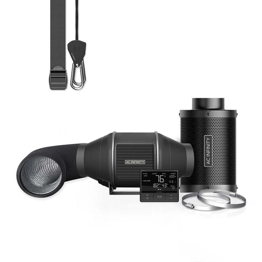 AC Infinity Air Filtration Kit PRO 100 mm – Inline-Lüfter mit Smart Controller, Kohlefilter und Kanal-Kombination