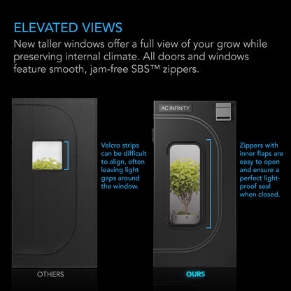 AC Infinity CLOUDLAB 866 stevige 2000D canvas grow tent / durable 2000D canvas grow tent / Growzelt aus 2000D Oxford Stoff