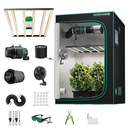 Mars Hydro FC-E4800 480W Full Spectrum LED Complete Kweektent Kit – 120×120×200 cm Professionele Grow Set
