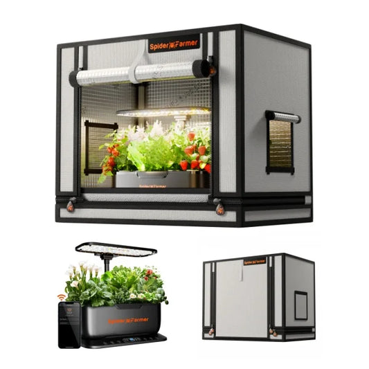 Spider Farmer 60×40×50 cm Indoor Grow Tent – 2000D Reflecterend Kweektentje + SmartG12 Hydrocultuursysteem