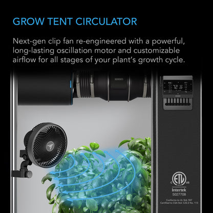 AC Infinity CLOUDRAY S6 clip fan voor kweektent ventilatie / clip fan for grow tent ventilation / Clip Ventilator für Growzelt Belüftung