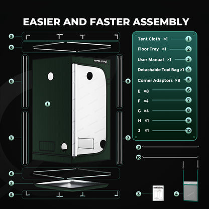Mars Hydro Grow Tent Pro lichtdichte kweektent voor binnenkweek | Mars Hydro Grow Tent Pro lightproof grow tent for indoor growing | Mars Hydro Grow Tent Pro lichtdichtes Growzelt für Indoor-Anbau