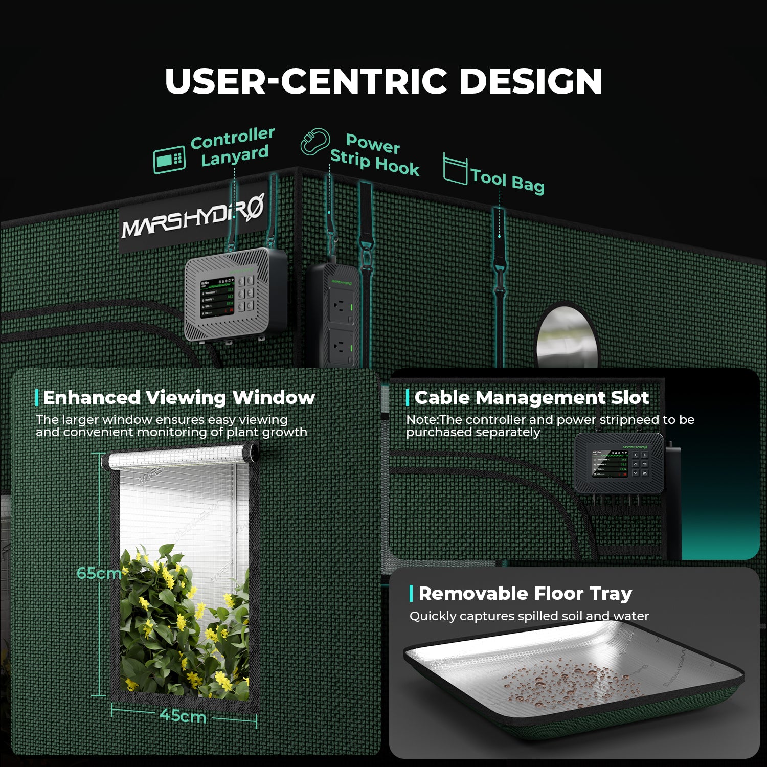 Mars Hydro 2000D lichtdichte kweektent voor 4 tot 6 planten | Mars Hydro 2000D lightproof grow tent for 4 to 6 plants | Mars Hydro 2000D lichtdichtes Growzelt für 4 bis 6 Pflanzen