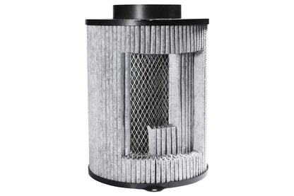 100mm inline koolstoffilter met 730g/m² kokosnoot carbon / 100mm inline carbon filter with coconut charcoal / 100mm Inline Aktivkohlefilter mit Kokoskohle