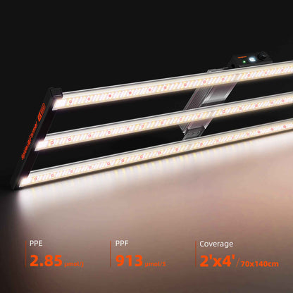 Spider Farmer SE4500 320W LED Kweeklamp 2026 – 2,85 µmol/J Bridgelux 3030 | Bluetooth & WiFi App Controle voor 70×140 cm Kweektent