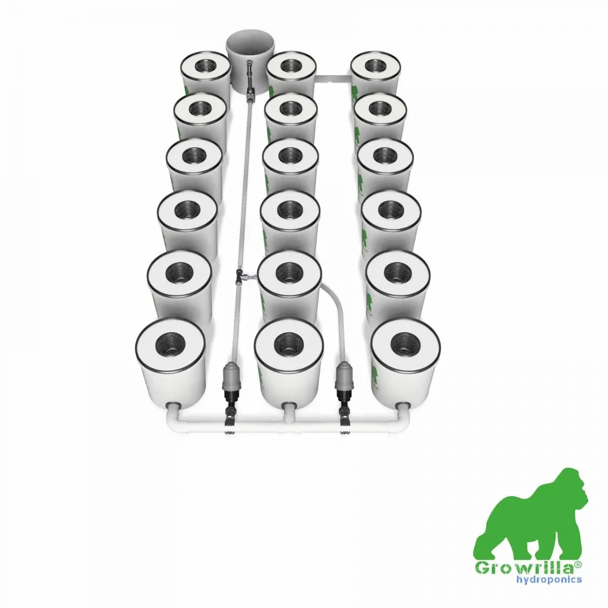 Growrilla RDWC PRO Hydroponic System – 18 Buckets top