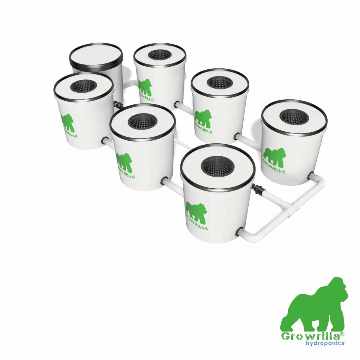 Growrilla RDWC Hydroponic 2.0 Systems 6 Buckets side